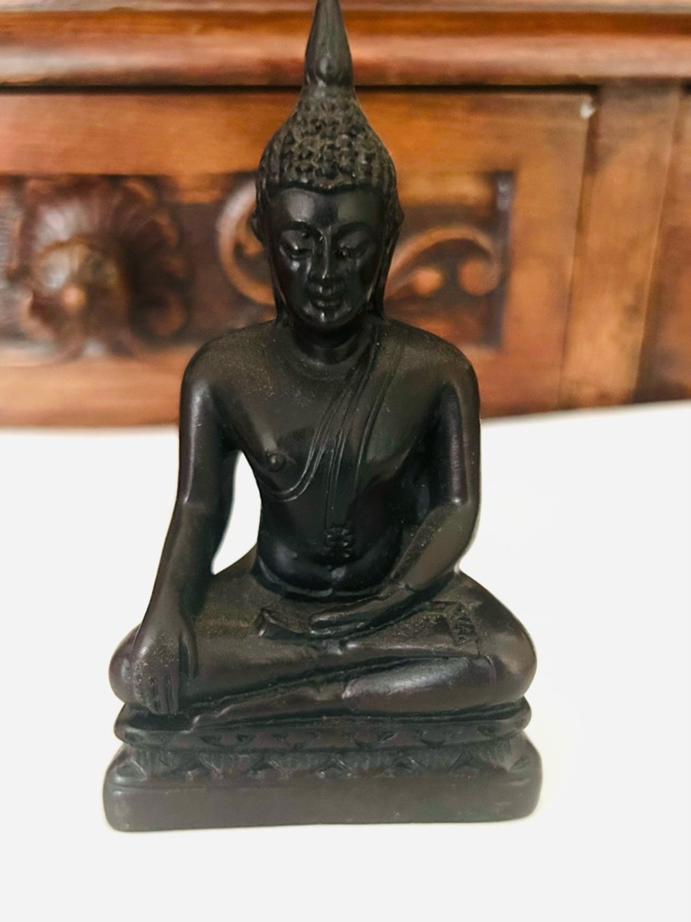Black Seated Buddha Figurine